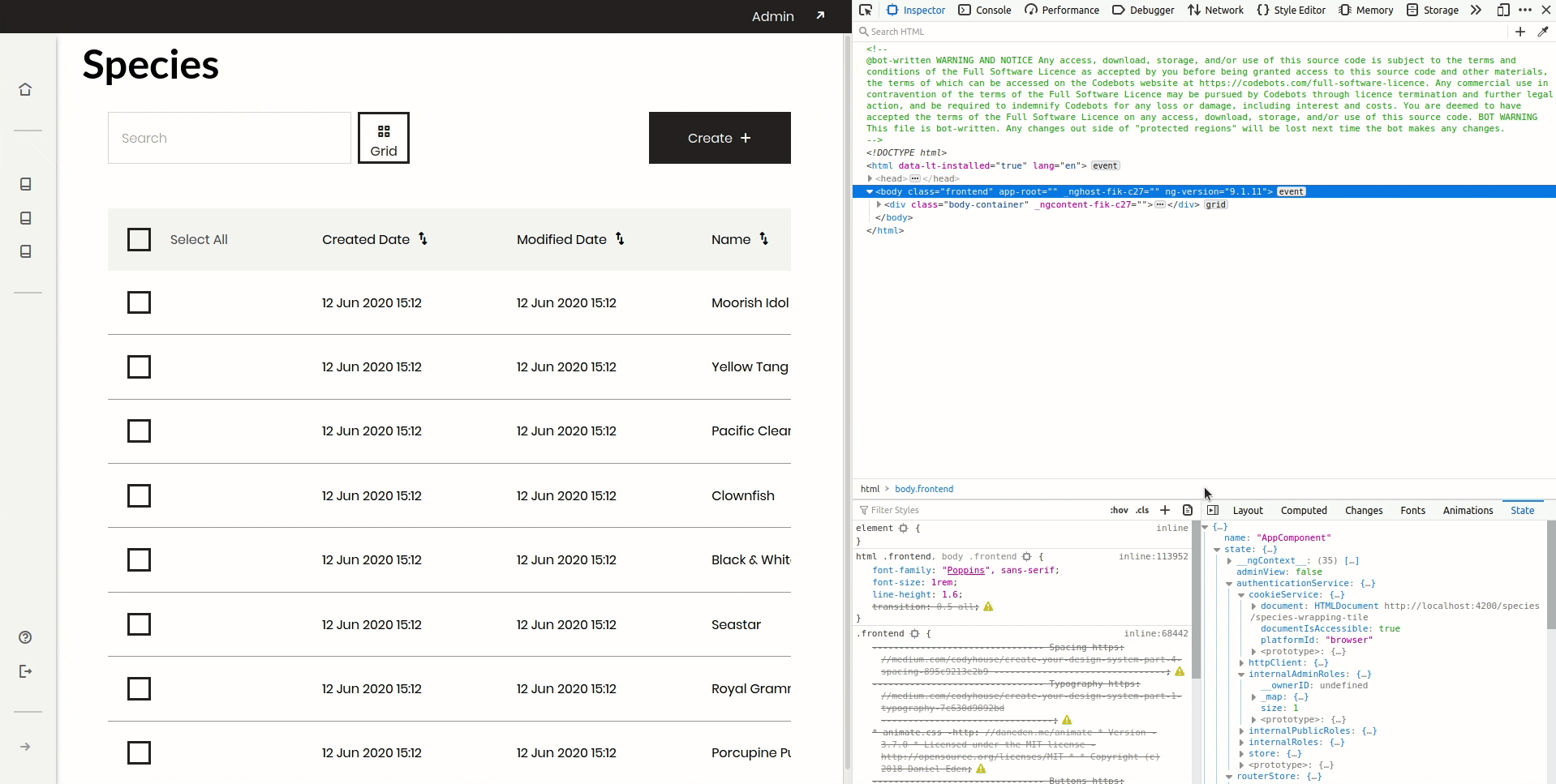 state inspector example