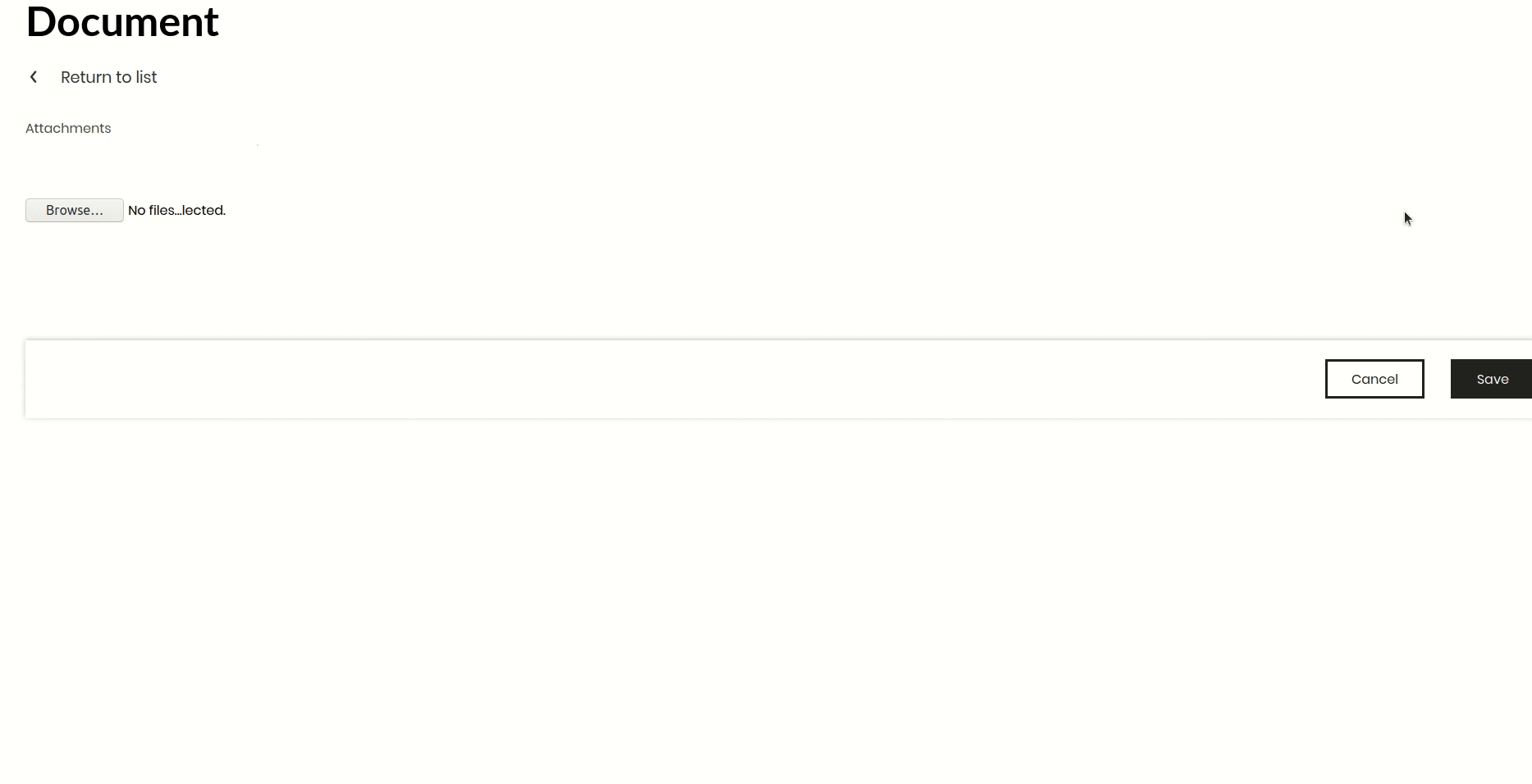 UI file upload CRUD Tile