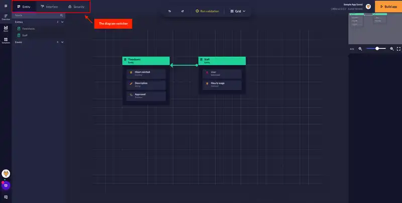 Diagram switcher location