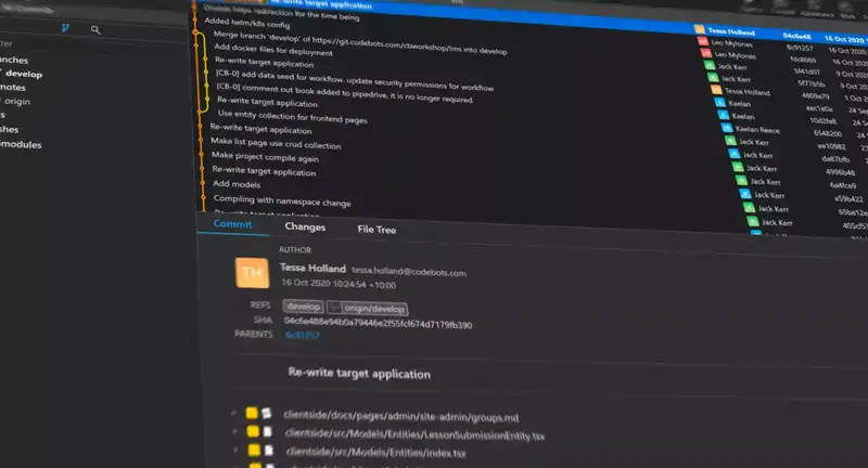 Git GUI of a repo